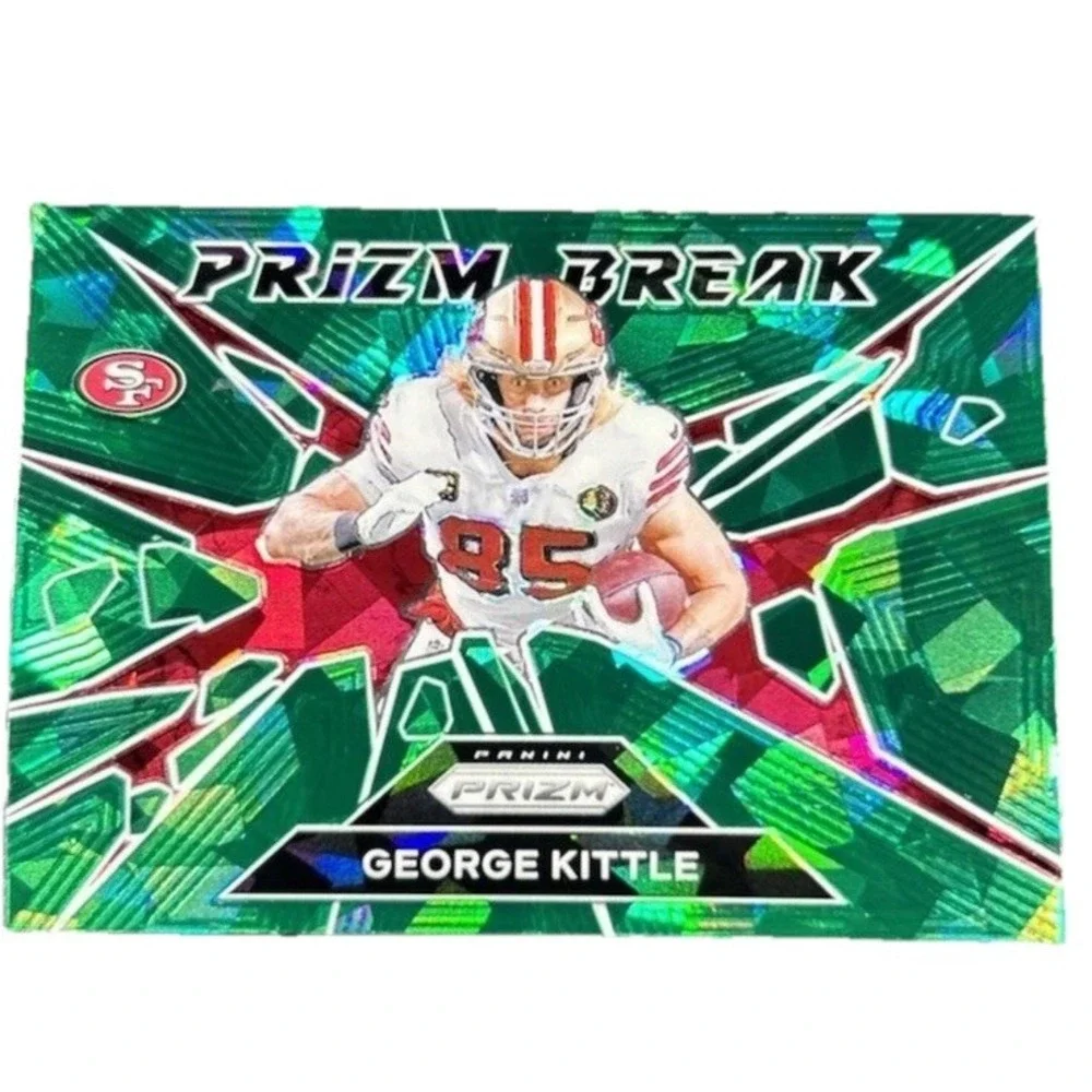 GEORGE KITTLE 2024‎ Panini Prizm Football #2 PRIZM BREAK Green Ice Prizm 49ers